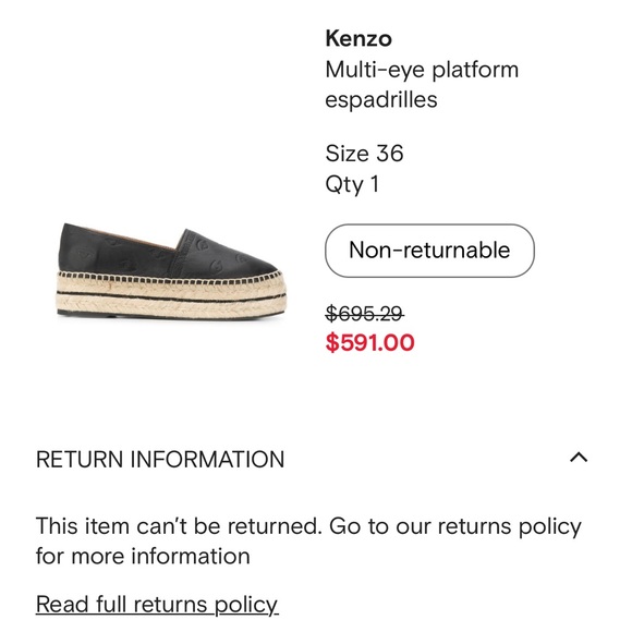 Brand New Kenzo platform espadrilles - Picture 3 of 6